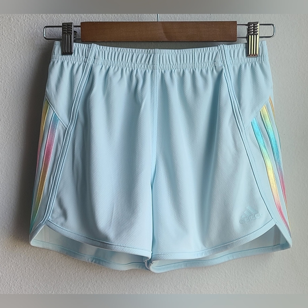 NTW Adidas - Girl's Gradient Stripe Mesh Shorts, Sz 14
